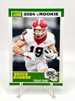 Brock Bowers 2024 Panini Score 1989 Throwback Series Mint Rookie Card #10
