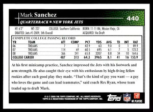 Mark Sanchez 2009 Topps Series Mint Rookie Card #440