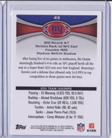 Eli Manning 2012 Topps Series Mint Card #43
