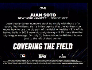 Juan Soto 2024 Topps Covering The Field Mint Card #CTF16