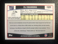 Eli Manning 2006 Topps Series Mint Card #129
