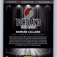 Damian Lillard 2018 2019 Panini NBA Hoops Lights Camera Action Series Mint Card  #LCA12