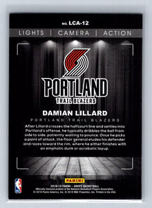 Damian Lillard 2018 2019 Panini NBA Hoops Lights Camera Action Series Mint Card  #LCA12