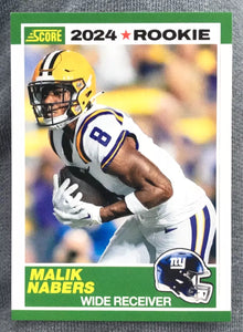 Malik Nabers 2024 Panini Score 1989 Throwback Series Mint Rookie Card #5