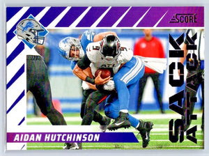 Aidan Hutchinson 2024 Score Sack Attack Series Mint Card #6