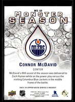 Connor McDavid 2023 2024 Upper Deck Monster Season Mint Card #MS-49
