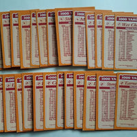 1986 Topps Football 1000 Yard Club Complete Insert Set with Payton/Largent/Dickerson/Dorsett/Monk