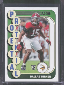 Dallas Turner 2024 Panini Score Protential Series Mint Rookie Card #17