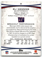 Eli Manning 2012 Bowman Series Mint Card #8
