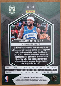 Patrick Beverley  2023 2024 Panini Mosaic Mint Card #118