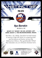 Ilya Sorokin 2023 2024 Upper Deck Instinctive Mint Card #IN-26

