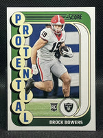 Brock Bowers 2024 Panini Score Protential Series Mint Rookie Card #19
