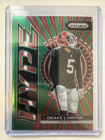 Drake London 2023 Panini Prizm Hype Green Series Mint Card #H-10
