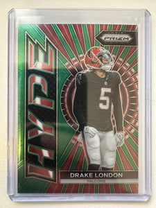 Drake London 2023 Panini Prizm Hype Green Series Mint Card #H-10