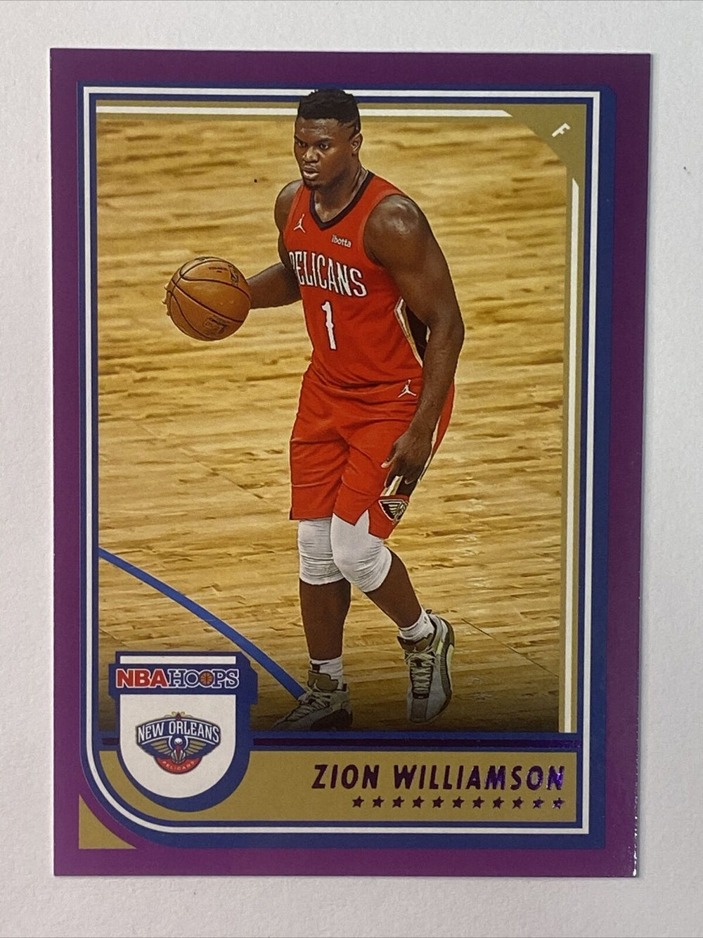 Zion Williamson 2022 2023 Hoops Purple Parallel Series Mint Card  #147