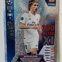 Luka Modric 2018 2019 Topps Match Attax 100 Club XI Foil Series Mint Card #436