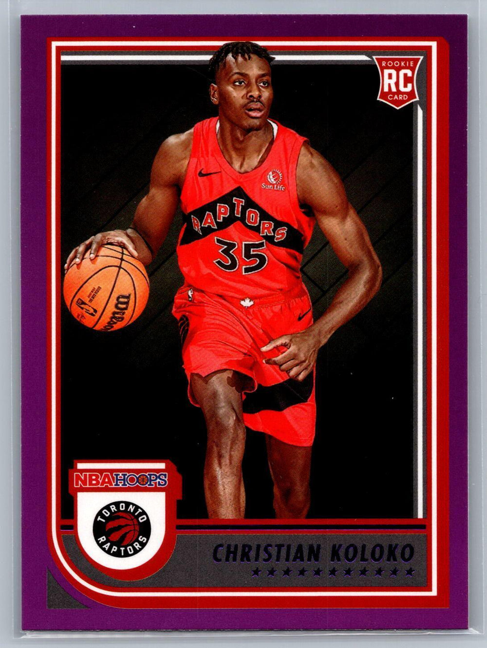 Christian Koloko 2022 2023 Hoops Purple Parallel Series Mint Rookie Card  #261