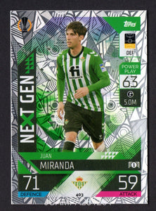 Juan Miranda 2022 2023 TOPPS Match Attax Series Mint Card #403