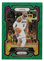 LeBron James 2023 2024 Panini Prizm Green Prizm Mint Card #63
