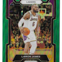 LeBron James 2023 2024 Panini Prizm Green Prizm Mint Card #63