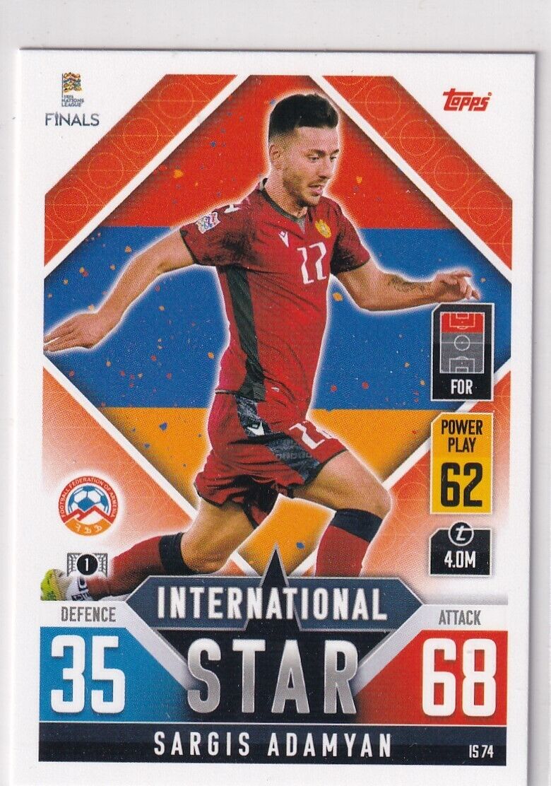 Sargis Adamyan 2022 2023 TOPPS Match Attax International Stars Series Mint Card #IS74