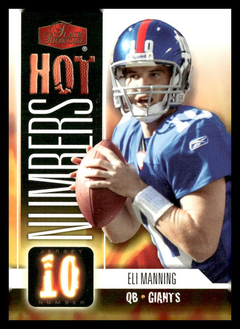 Eli Manning 2006 Flair Showcase Hot Numbers Series Mint Card #HN12