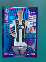 Cristiano Ronaldo 2018 2019 Topps UEFA Match Attax Limited Edition Super Squad Series Mint Card #LE14
