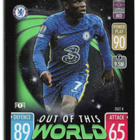 N'Golo Kante 2021 2022 Topps Match Attax Out Of This World Series Mint Card #OUT4
