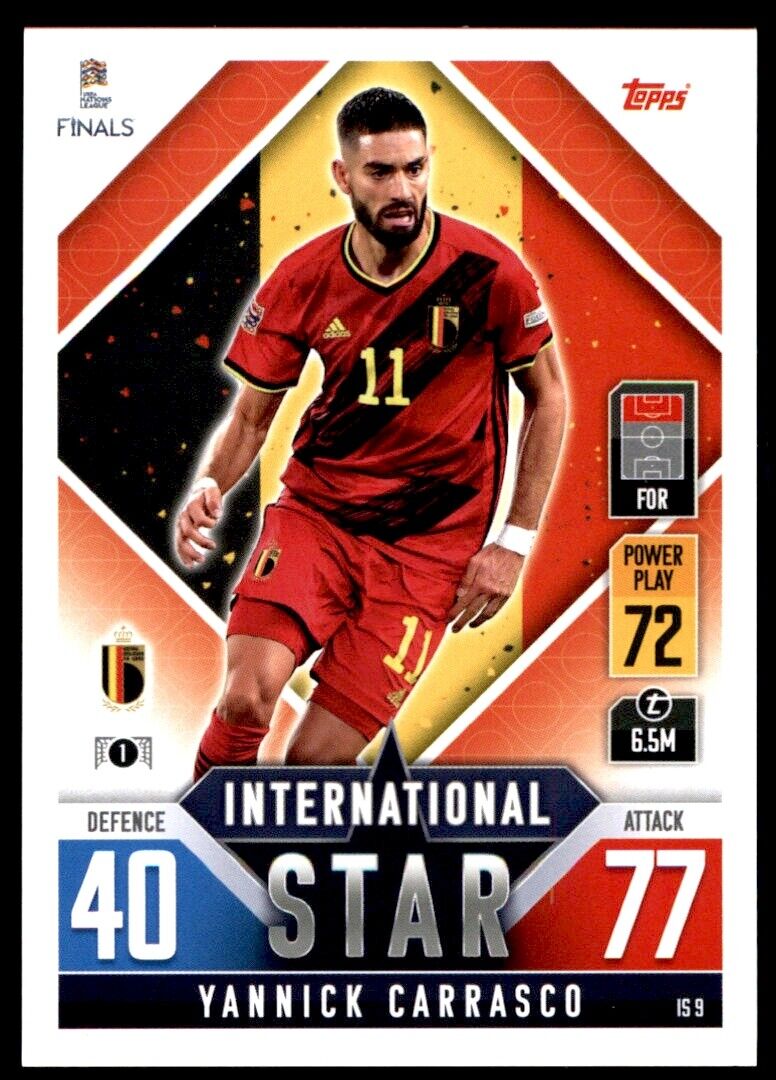 Yannick Carrasco 2022 2023 TOPPS Match Attax International Stars Series Mint Card #IS9