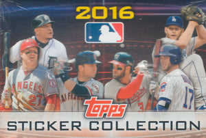 2016 Topps MLB Baseball Sticker Collection Factory Sealed 50 Pack Box