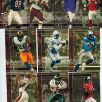 2000 Upper Deck Football Proving Ground Insert Set with Marvin Harrison and Marshall Faulk Plus