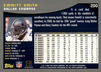 Emmitt Smith 2001 Topps Collection Football Series Mint Card #200
