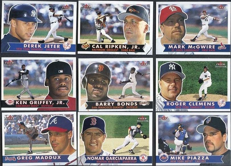 2001 Fleer Traditions Baseball Complete Mint 450 Card Set--LOADED with Stars and Hall of Famers!