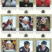 2002 / 2003 Upper Deck Classic Portraits Hockey Set Loaded with Stars and Hall of Famers!
