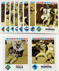 2002 Topps Heritage Classic Renditions Mint Insert Set with Peyton Manning Plus