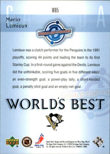 2004 2005 Upper Deck Hockey World's Best Insert Set with Mario Lemieux Plus