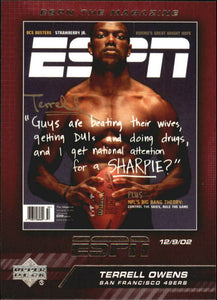 2005 Upper Deck ESPN Magazine Covers Insert Set with Tom Brady and Brett Favre plus