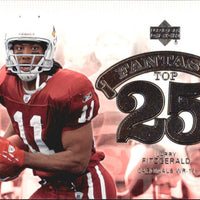 2006 Upper Deck Fantasy Top 25 Insert Set with Tom Brady and Peyton Manning Plus