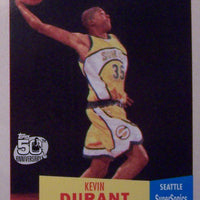 Kevin Durant 2007 2008 Topps Basketball 1957-58 Variations Parallel Version Mint Rookie Card #112