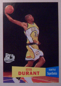 Kevin Durant 2007 2008 Topps Basketball 1957-58 Variations Parallel Version Mint Rookie Card #112