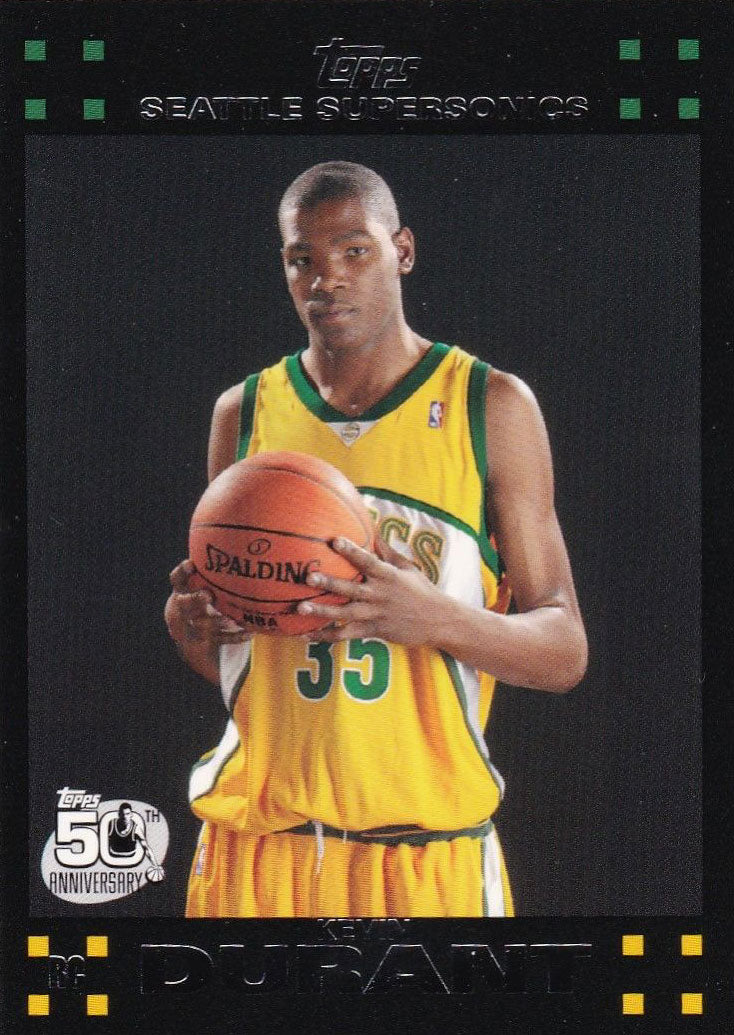 Kevin Durant 2007 2008 Topps Basketball Series Mint Rookie Card #112