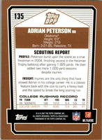 Adrian Peterson 2007 Topps Draft Picks and Prospects Mint Rookie Card #135
