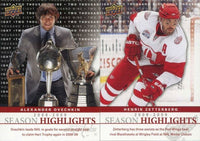 2009 2010 Upper Deck Season Highlights Insert Set with Alexander Ovechkin and Sidney Crosby Plus
