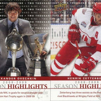 2009 2010 Upper Deck Season Highlights Insert Set with Alexander Ovechkin and Sidney Crosby Plus