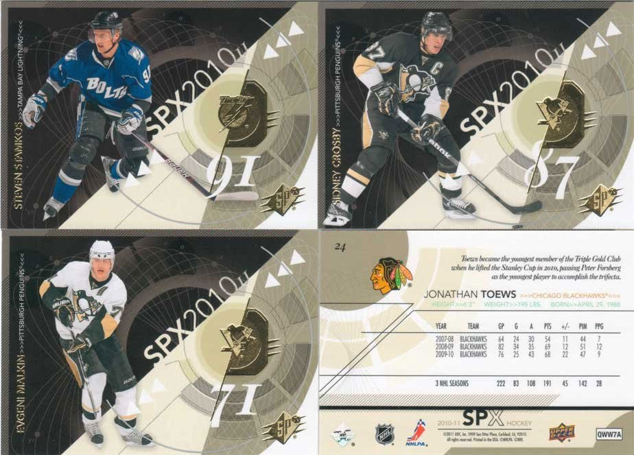 2010 2011 Upper Deck SPx Hockey Series Complete Mint Set with Sidney Crosby Plus
