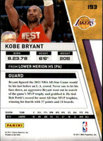 Kobe Bryant 2010 2011 Panini Season Update Basketball Mint Card #193
