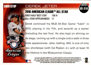 Derek Jeter 2010 Topps Update Series Mint Card #US-310