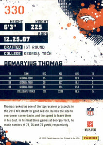 Demaryius Thomas 2010 Score Football Series Mint Rookie Card #330