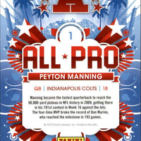 2010 Score Football All Pro Insert Set with Peyton Manning and Drew Brees Plus