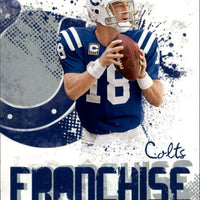 2010 Score Football Franchise Insert Set with Tom Brady and Peyton Manning Plus